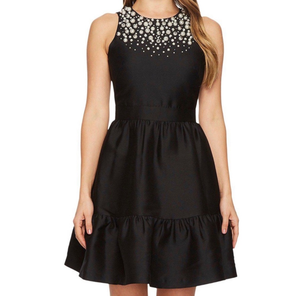 NWT Kate Spade Pearl Embellished Mikado Dress